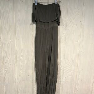 BLUE IVY by KC Olive Green Jumpsuit elastic at ankles size small